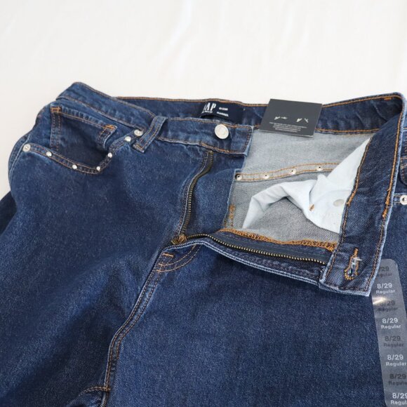 GAP Women's Barrel Leg Studded Jeans Size 8/29R Dark Wash High Waist NWT - Picture 6 of 12